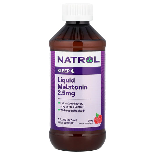 Natrol, Liquid Melatonin, Berry, 2.5 mg, 8 fl oz (237 ml)