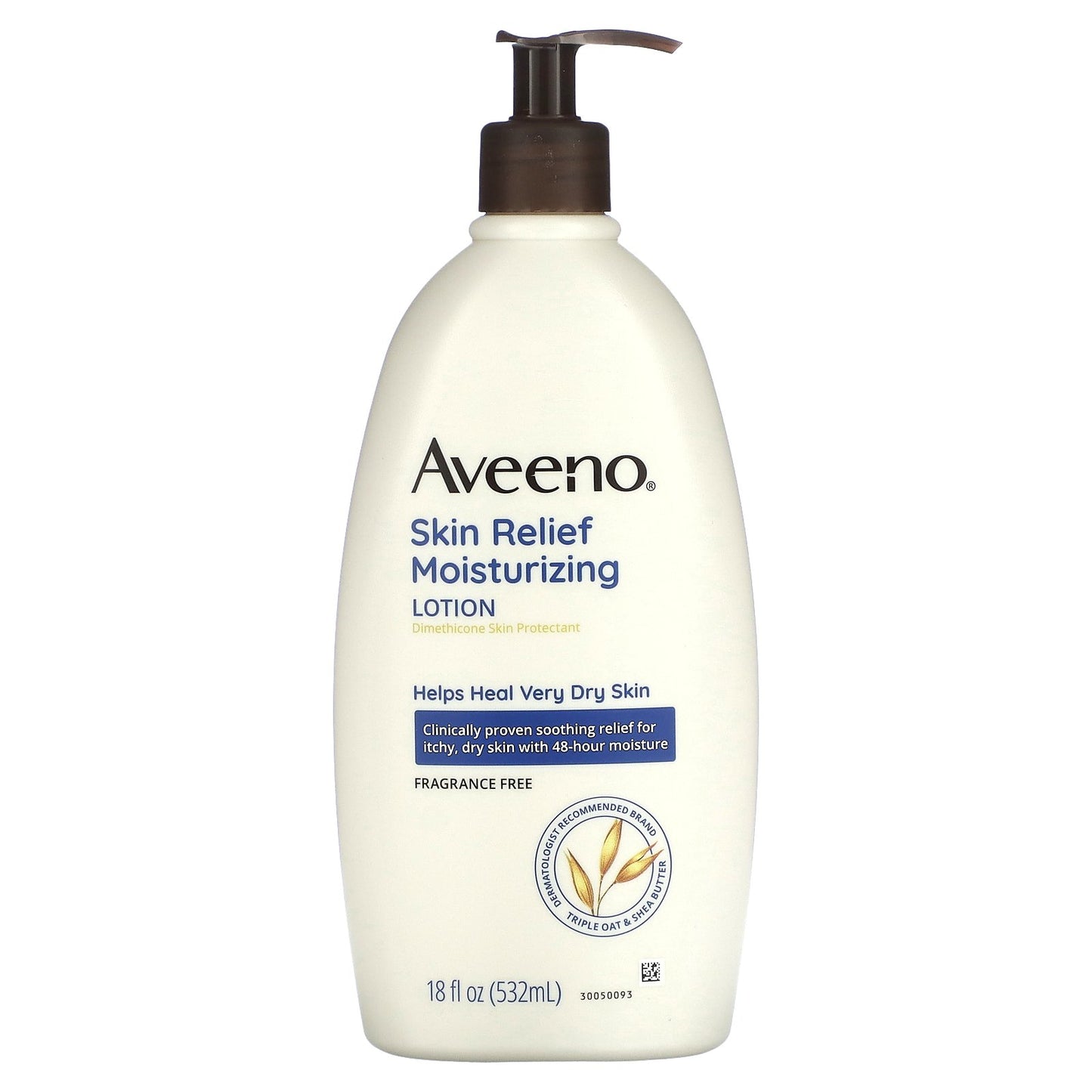 Aveeno, Skin Relief Moisturizing Lotion, For Dry to Very Dry Skin, Fragrance-Free, 18 fl oz (532 ml)