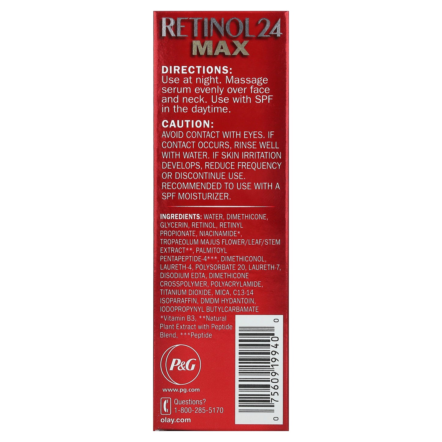 Olay, Regenerist, Retinol 24, Night Serum, Fragrance-Free, 1.3 fl oz (40 ml)