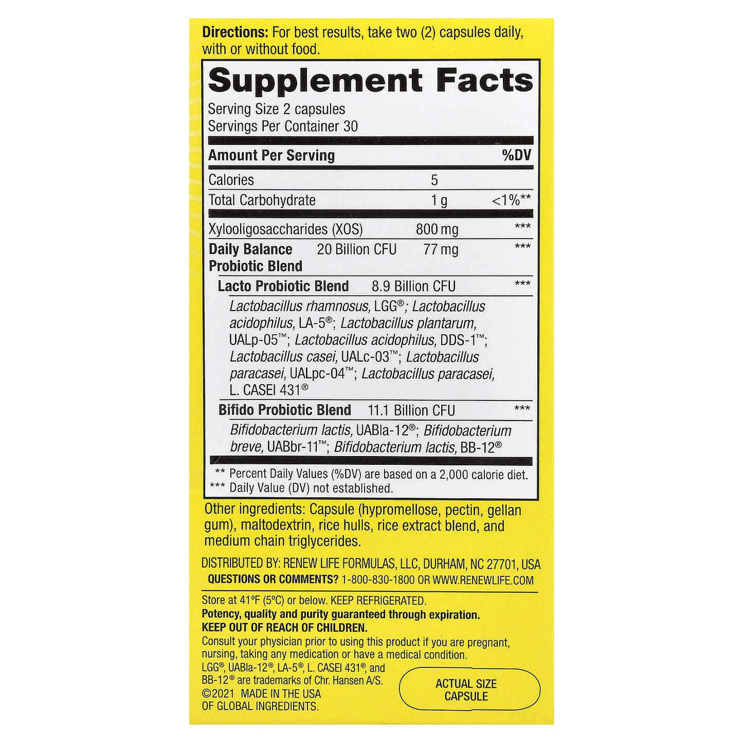 Renew Life, Probiotics, Daily Balance, 60 Vegetarian Capsules