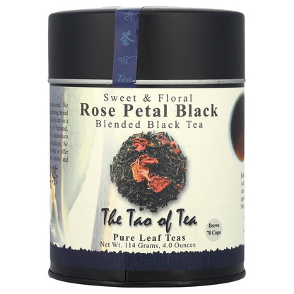 The Tao of Tea, Sweet & Floral, Blended Black Tea, Rose Petal Black, 4 oz (114 g)