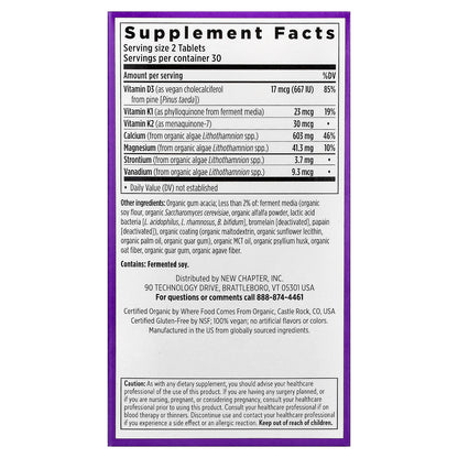 New Chapter, Organic Plant Calcium, Women Under 40, 60 Vegan Slim Tablets