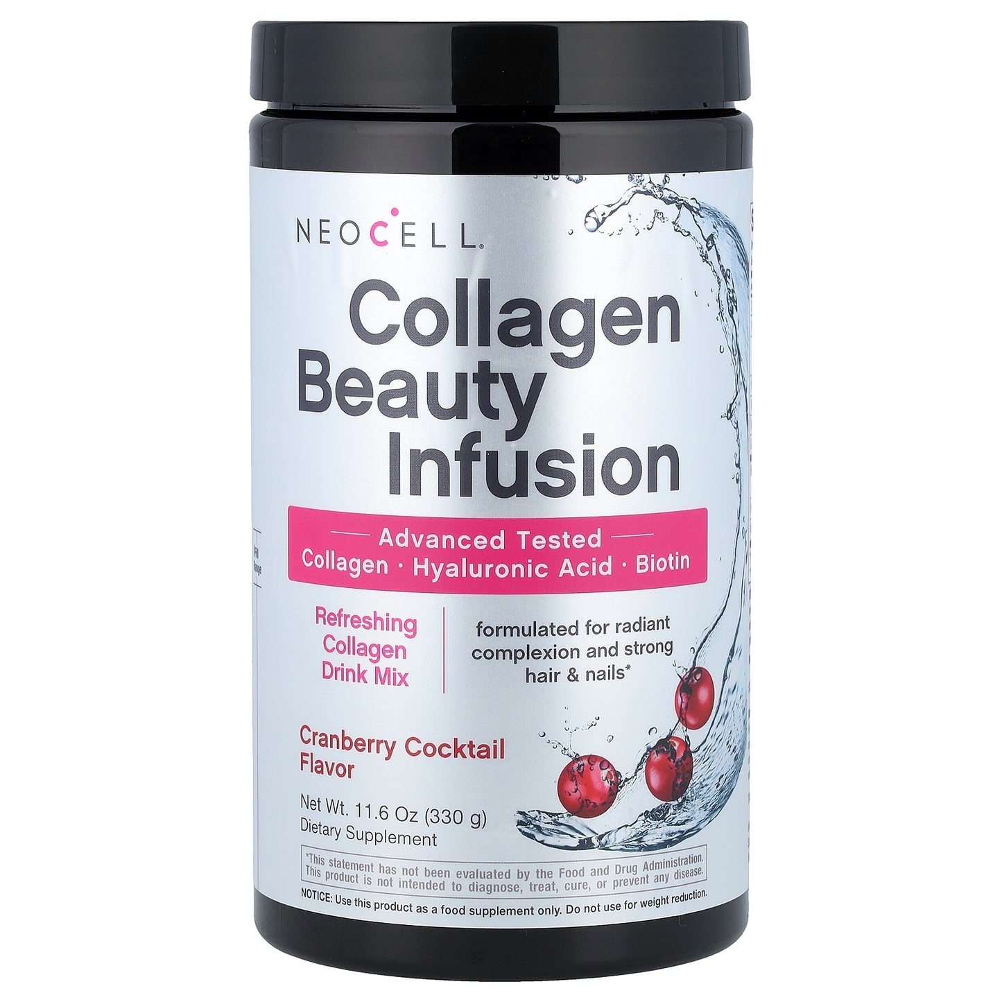 NeoCell, Collagen Beauty Infusion Drink Mix, Cranberry Cocktail, 11.6 oz (330 g)