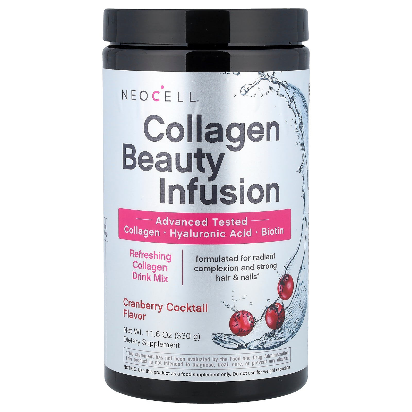 NeoCell, Collagen Beauty Infusion Drink Mix, Cranberry Cocktail, 11.6 oz (330 g)