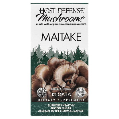Host Defense, Mushrooms™, Maitake, 120 Capsules (0.5 g per Capsule)