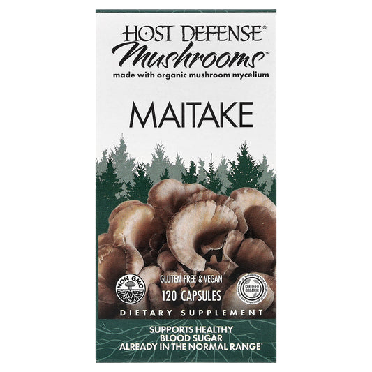 Host Defense, Mushrooms™, Maitake, 120 Capsules (0.5 g per Capsule)