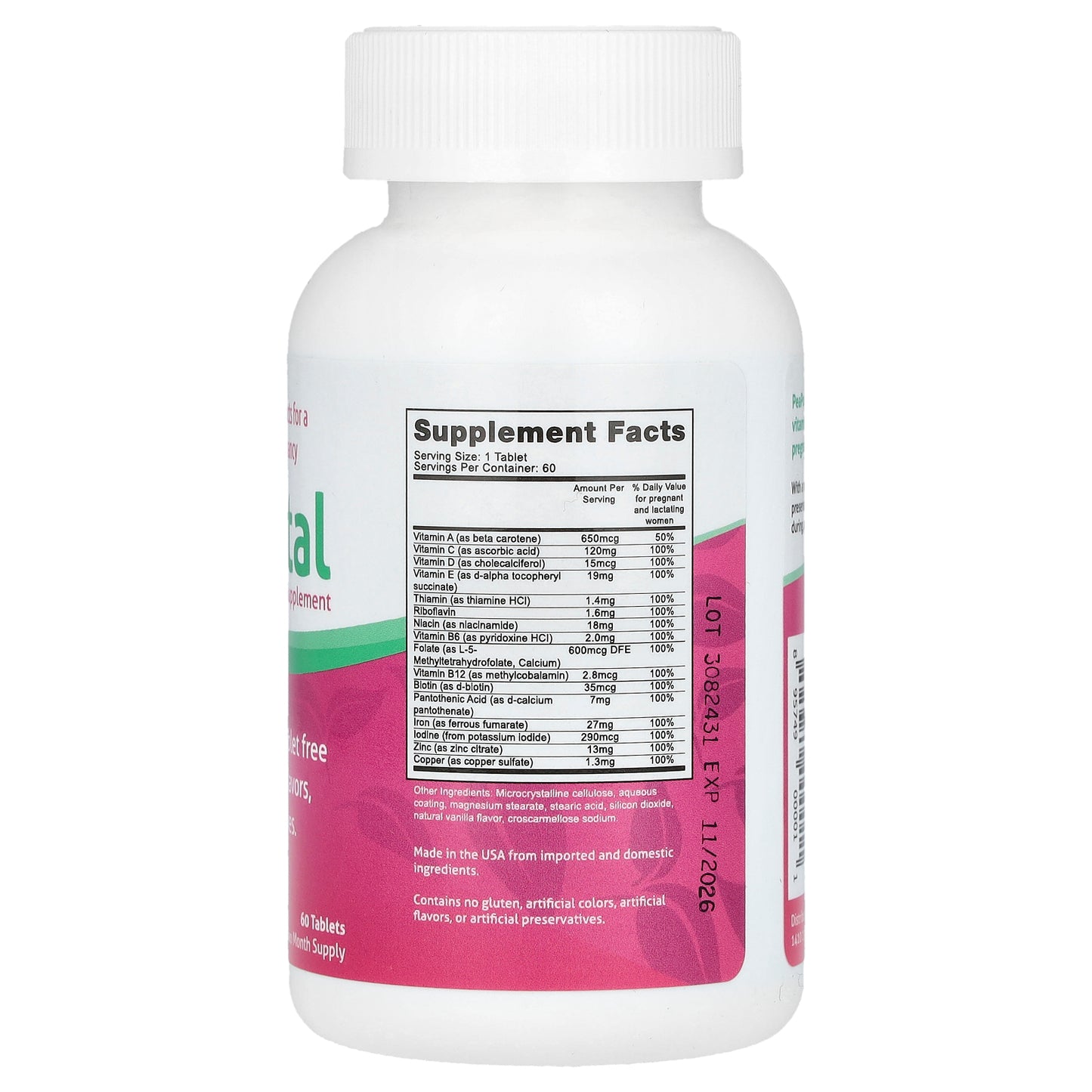 Fairhaven Health, Peapod, Prenatal Multivitamin Supplement, 60 Tablets