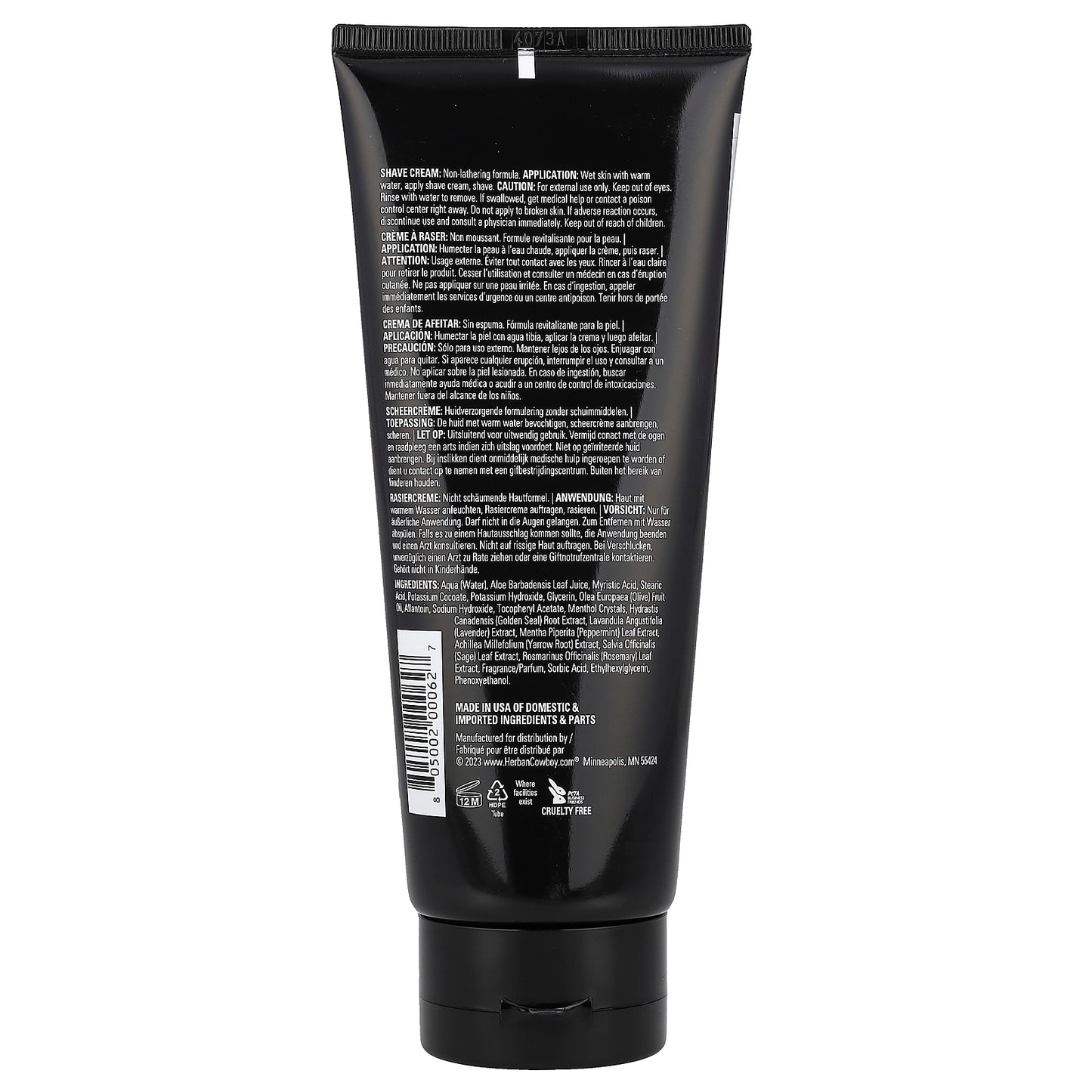 Herban Cowboy, Aloe Shave Cream, Dusk®, 6.7 fl oz (200 ml)