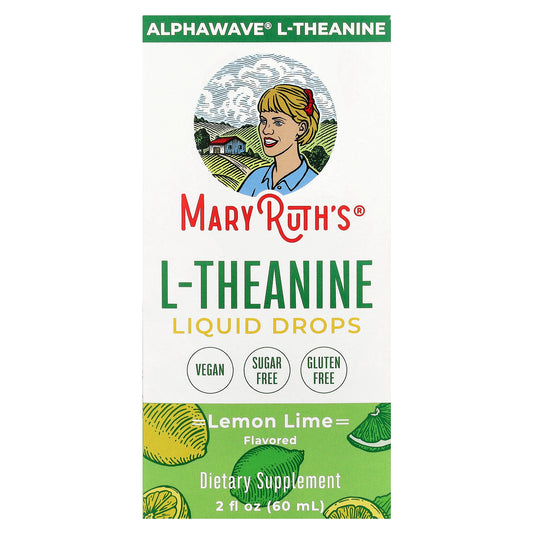 MaryRuth's, L-Theanine Liquid Drops, Lemon Lime, 2 fl oz (60 ml)
