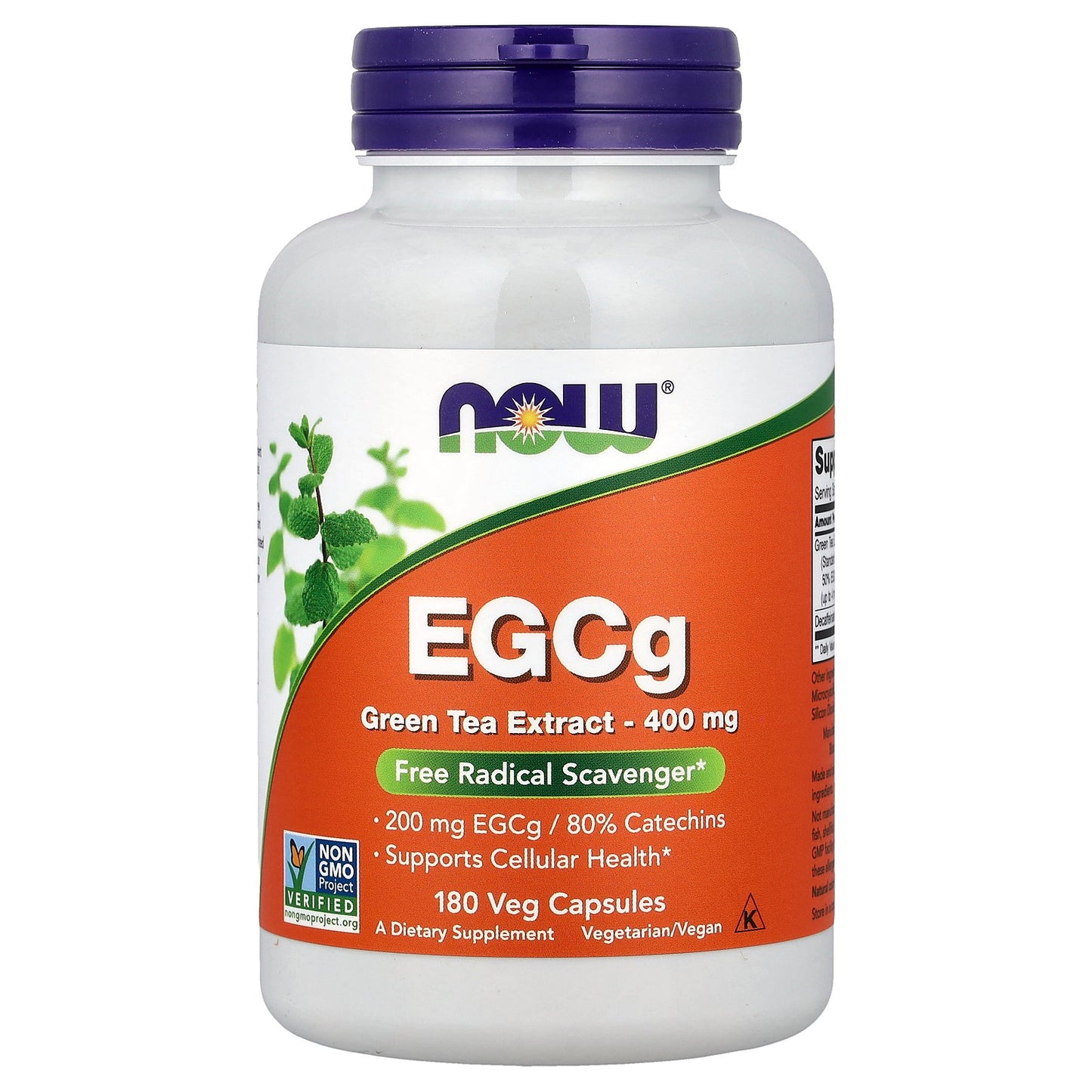NOW Foods, EGCg, Green Tea Extract, 400 mg, 180 Veg Capsules
