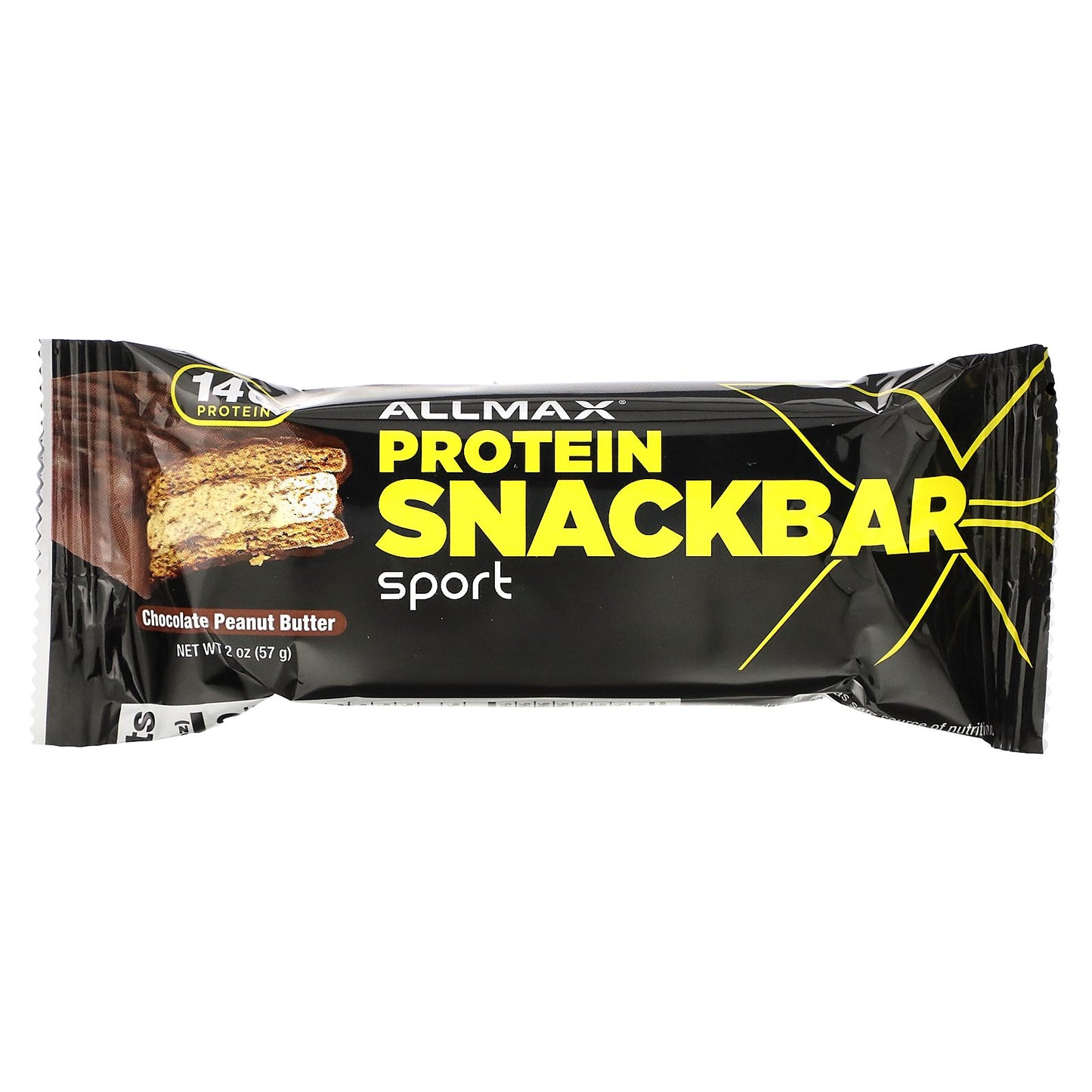 ALLMAX, High Protein Energy Snack, Protein Snackbar, Chocolate Peanut Butter, 12 Bars, 2 oz (57 g) Each