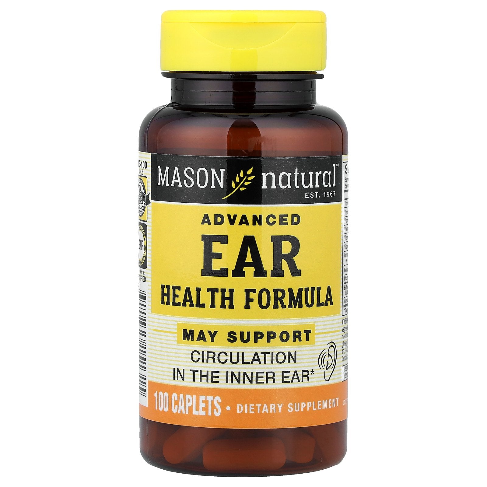 Mason Natural, Advanced Ear Health Formula, 100 Caplets