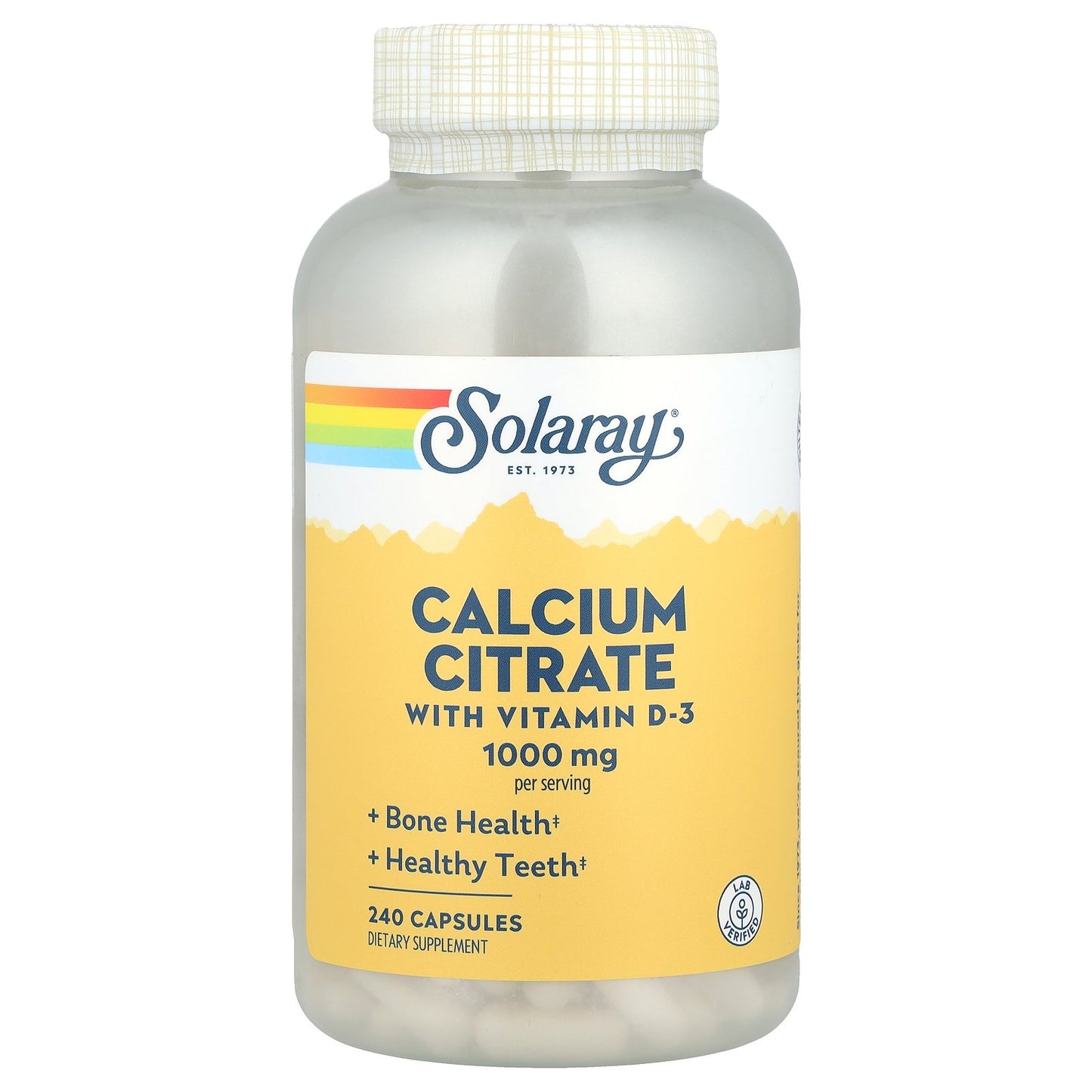 Solaray, Calcium Citrate with Vitamin D-3, 240 Capsules