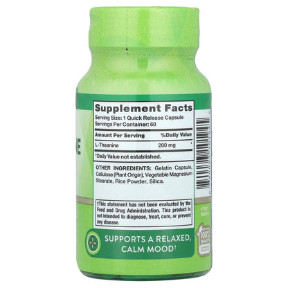 Nature's Truth, L-Theanine, 200 mg, 60 Quick Release Capsules