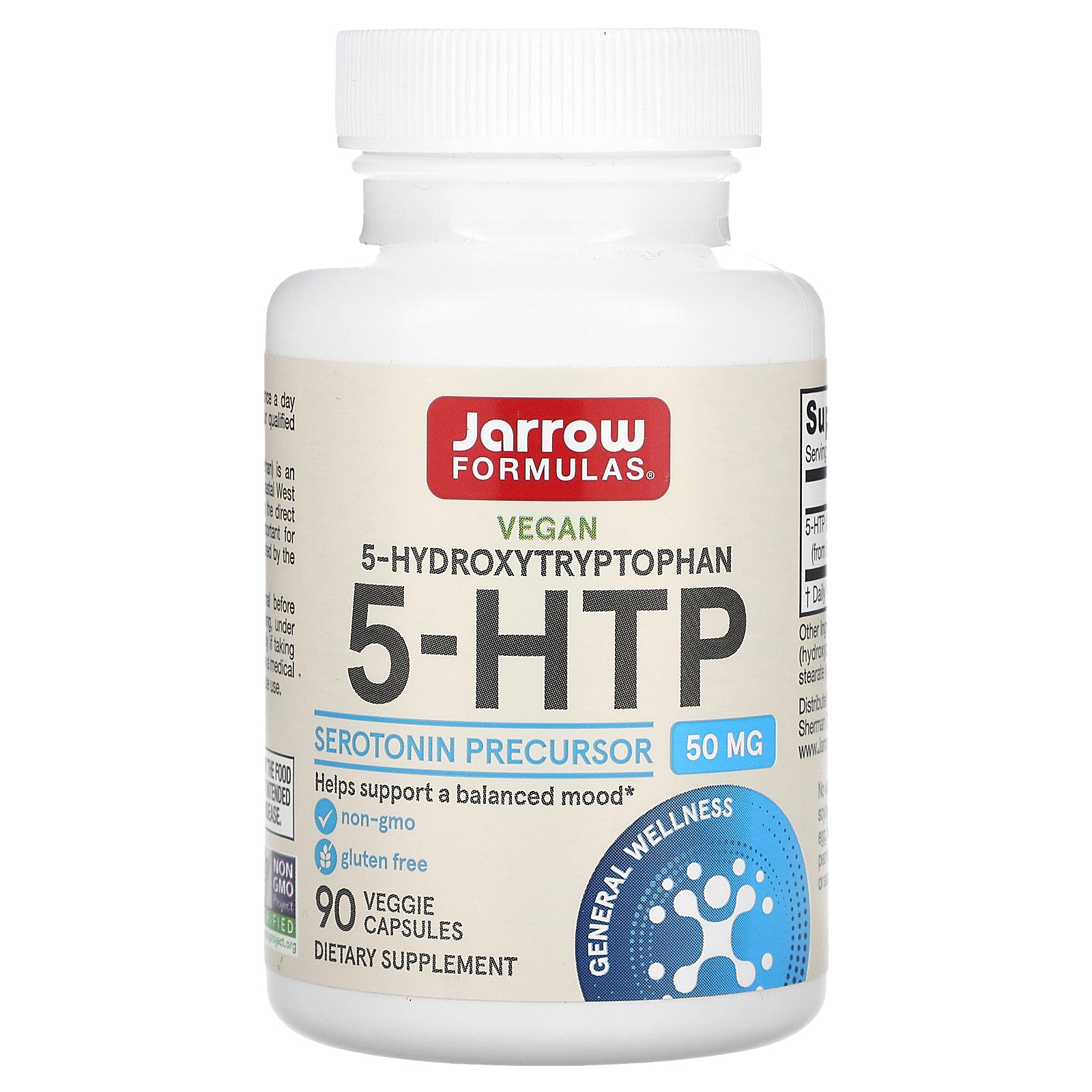 Jarrow Formulas, 5-HTP, 50 mg, 90 Veggie Capsules