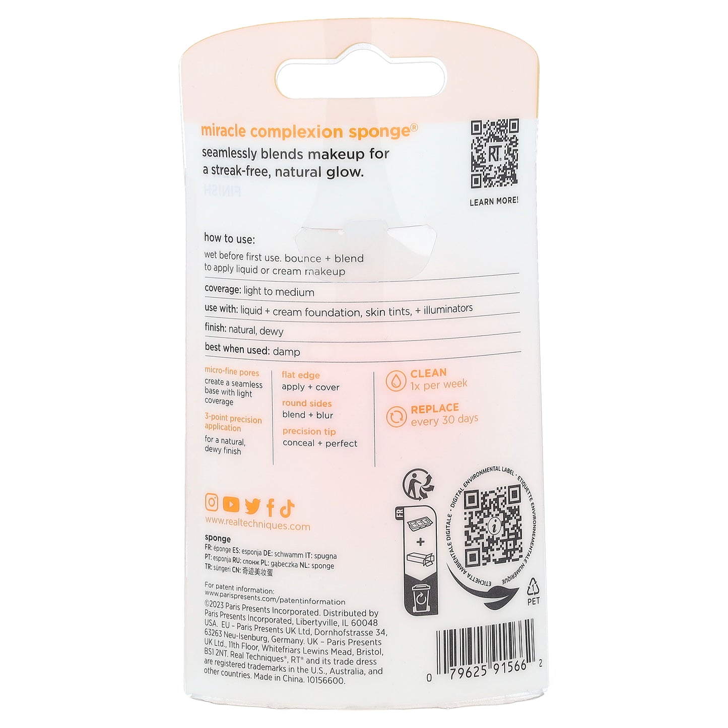 Real Techniques, Miracle Complexion Sponge®, 1 Sponge