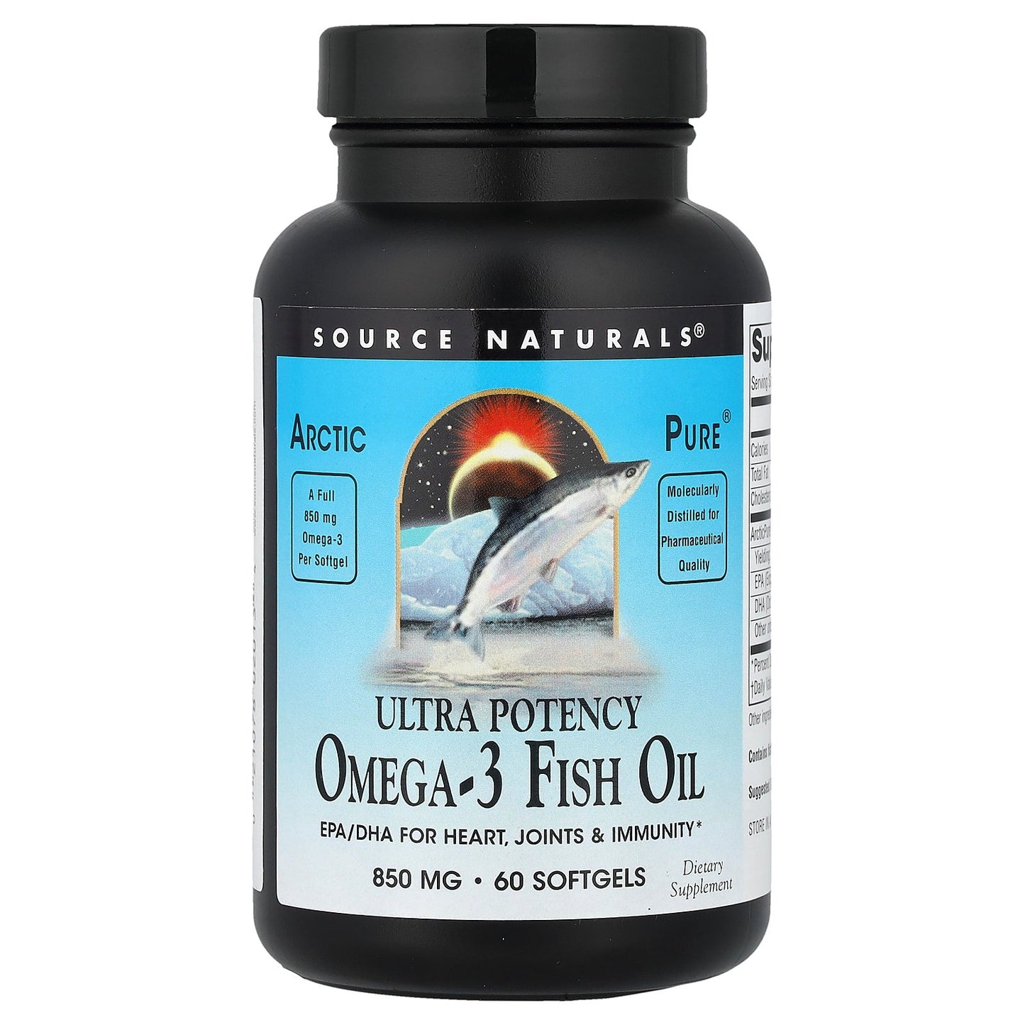 Source Naturals, Arctic Pure®, Ultra Potency Omega-3 Fish Oil, 850 mg, 60 Softgels