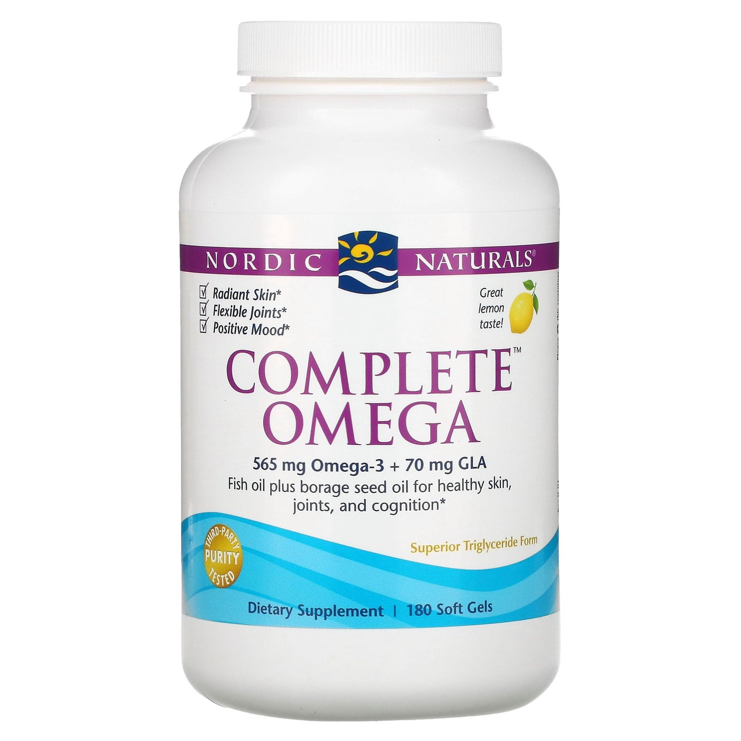 Nordic Naturals, Complete Omega, Lemon, 180 Soft Gels