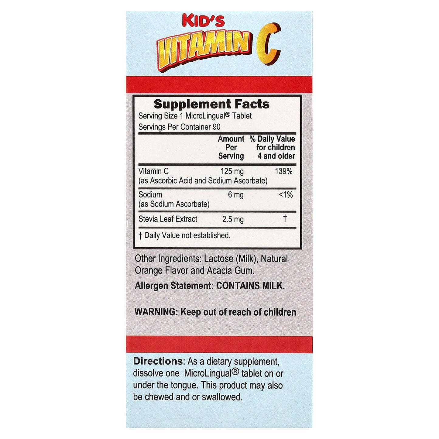 Superior Source, Kid's Vitamin C Clean Melts™, Orange, 90 Instant Dissolve Melts