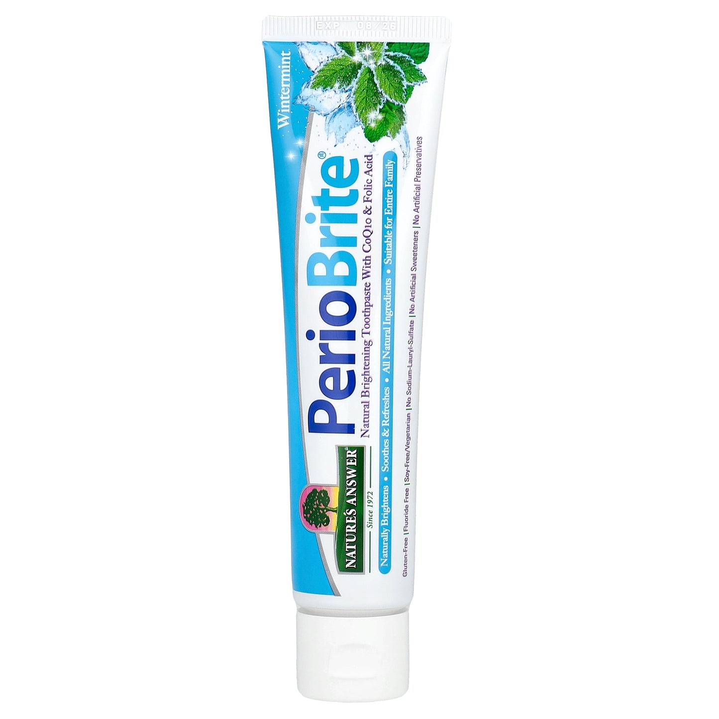 Nature's Answer, PerioBrite®, Toothpaste with Xylitol, Flouride-Free, Wintermint, 4 oz (113.4 g)