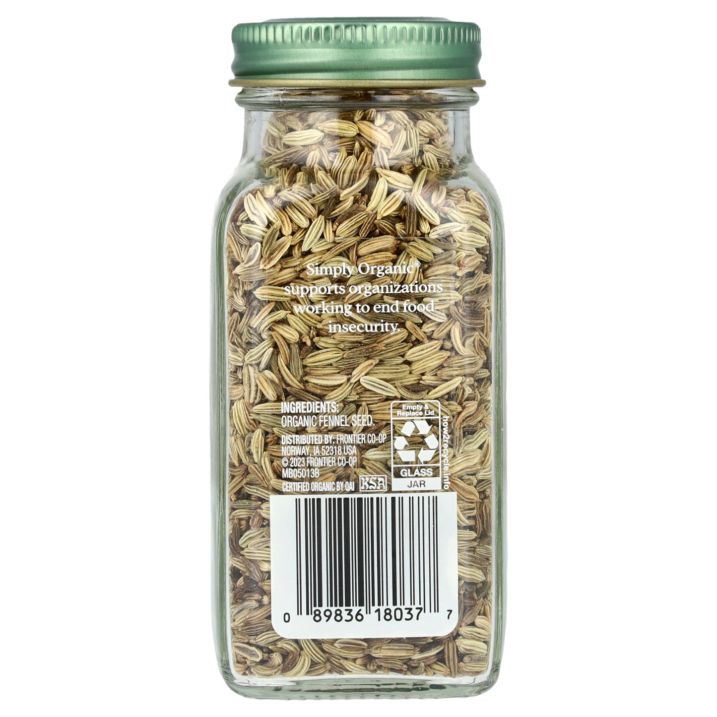 Simply Organic, Fennel Seeds, 1.90 oz (54 g)