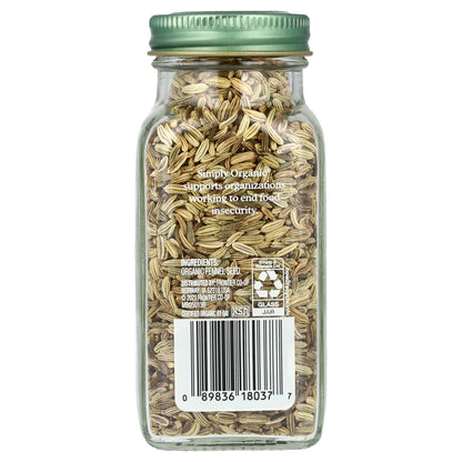 Simply Organic, Fennel Seeds, 1.90 oz (54 g)