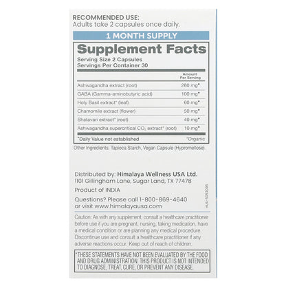 Himalaya, Ashwagandha + Relax, 60 Vegan Capsules