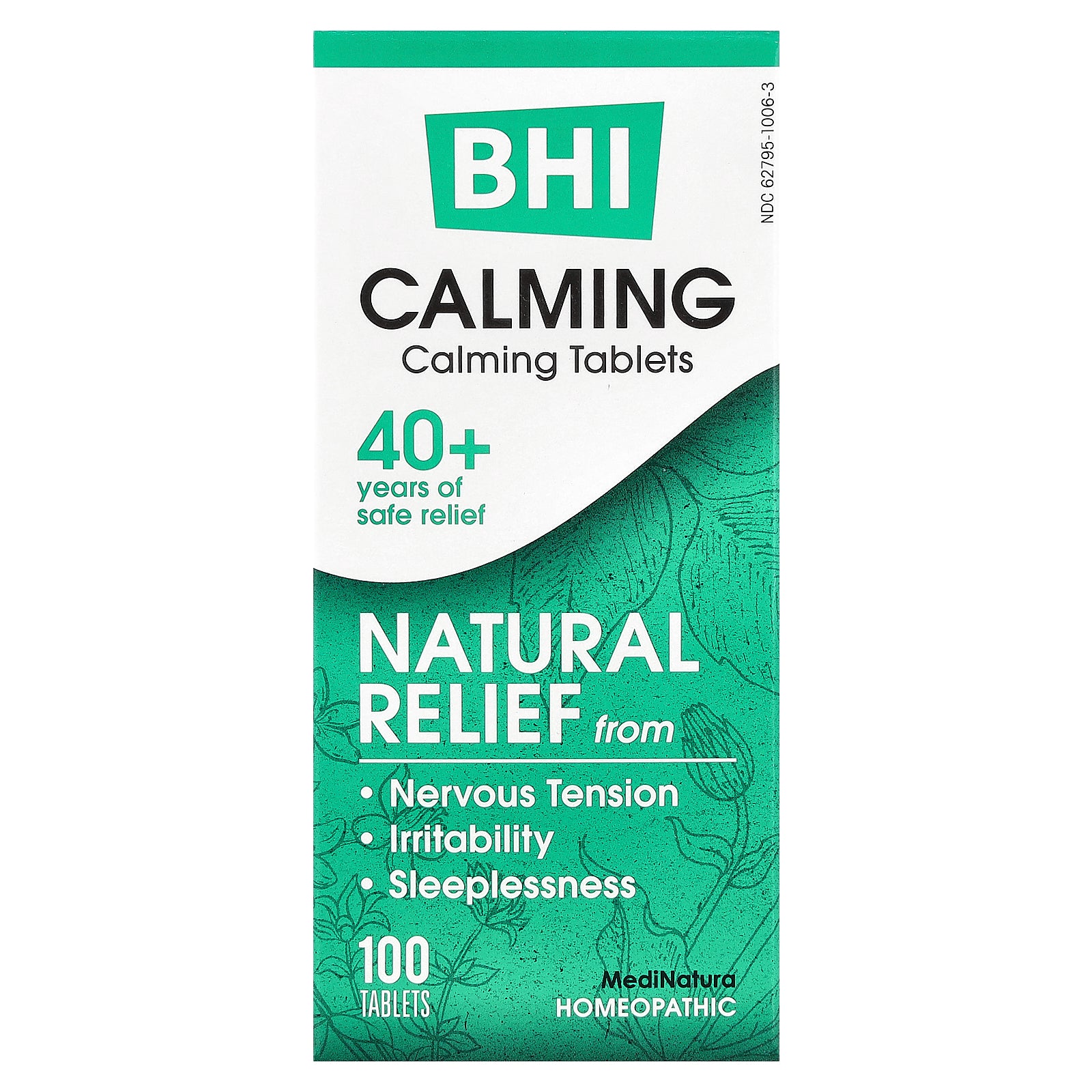MediNatura, BHI, Calming, 100 Tablets