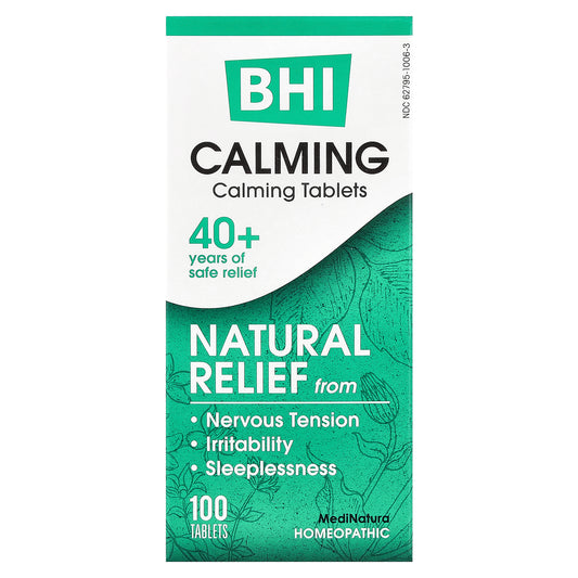 MediNatura, BHI, Calming, 100 Tablets