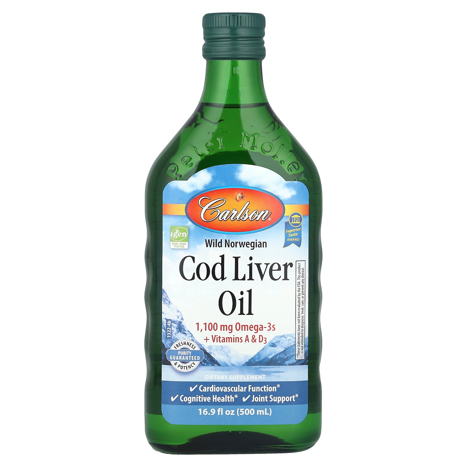 Carlson, Wild Norwegian Cod Liver Oil, 16.9 fl oz (500 ml)