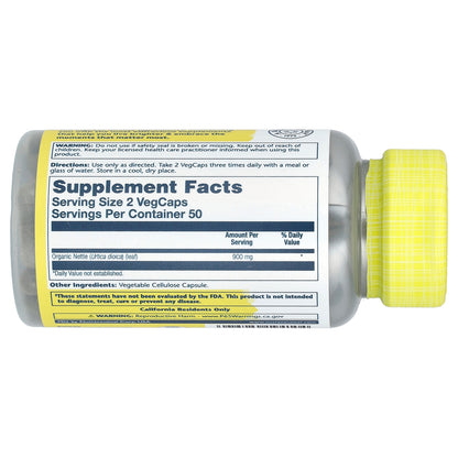 Solaray, Nettle, 100 VegCaps (450 mg per Capsule)