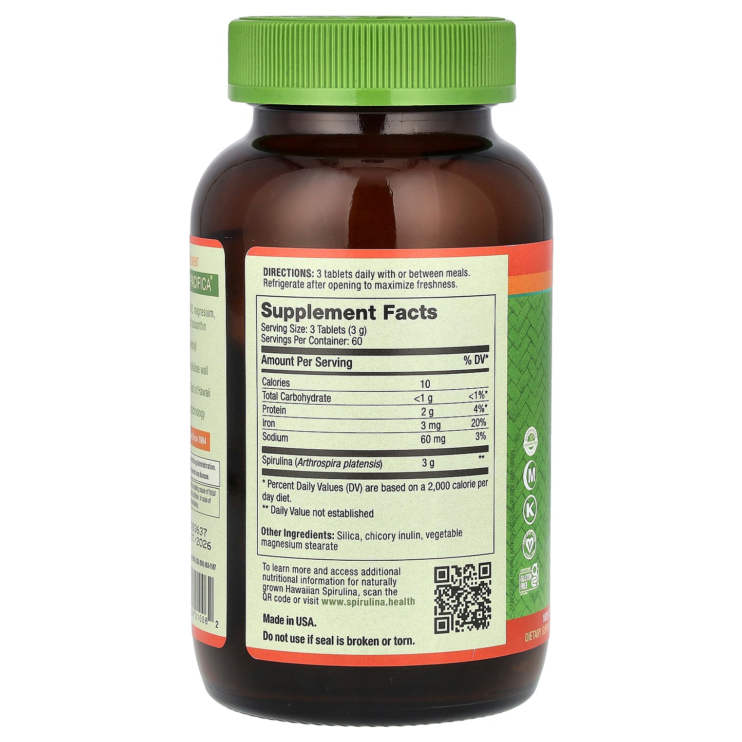 Nutrex Hawaii, Pure Hawaiian Spirulina®, 1,000 mg, 180 Tablets