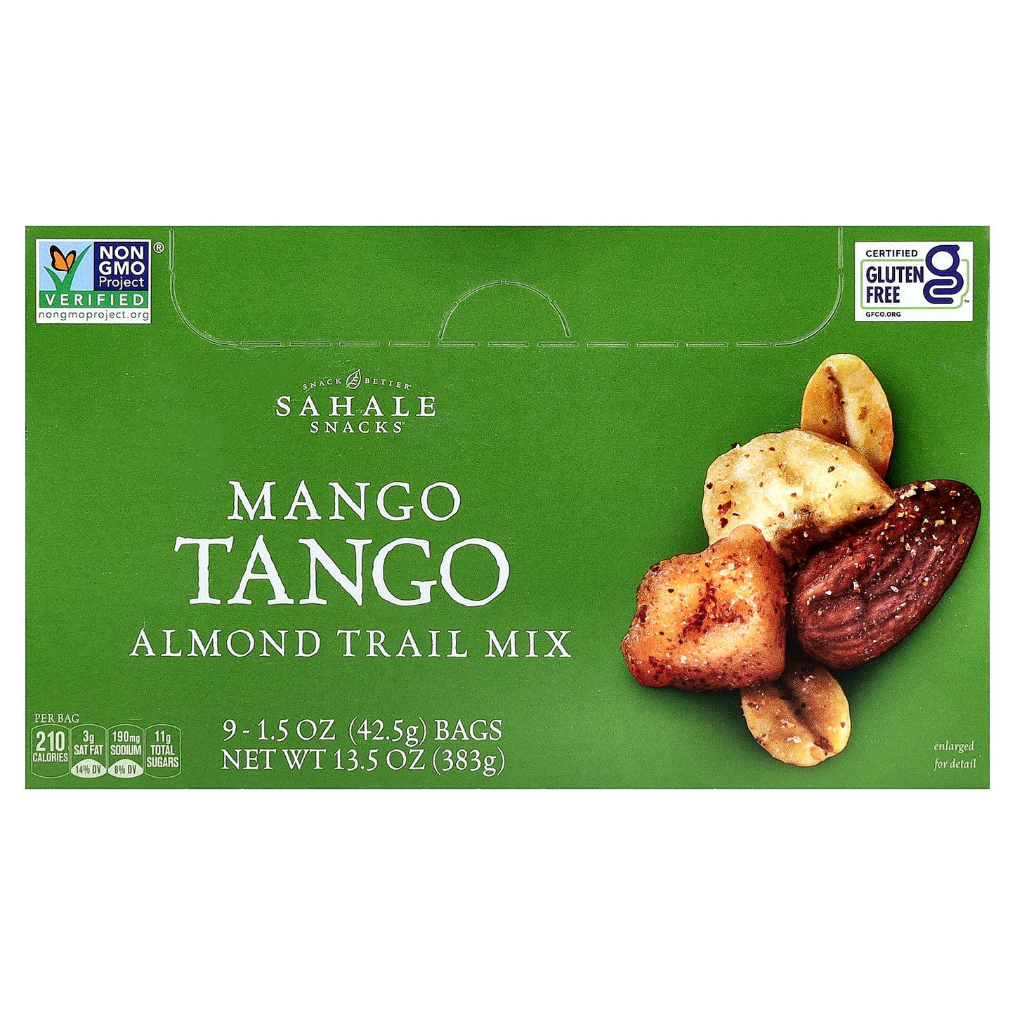 Sahale Snacks, Almond Trail Mix, Mango Tango, 9 Packs, 1.5 oz (42.5 g) Each