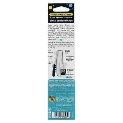 RADIUS, Organic Canine Oral Care Kit, Starter Kit for Pets, All Ages, Cinnamon Sweet Potato, 3 Piece Kit