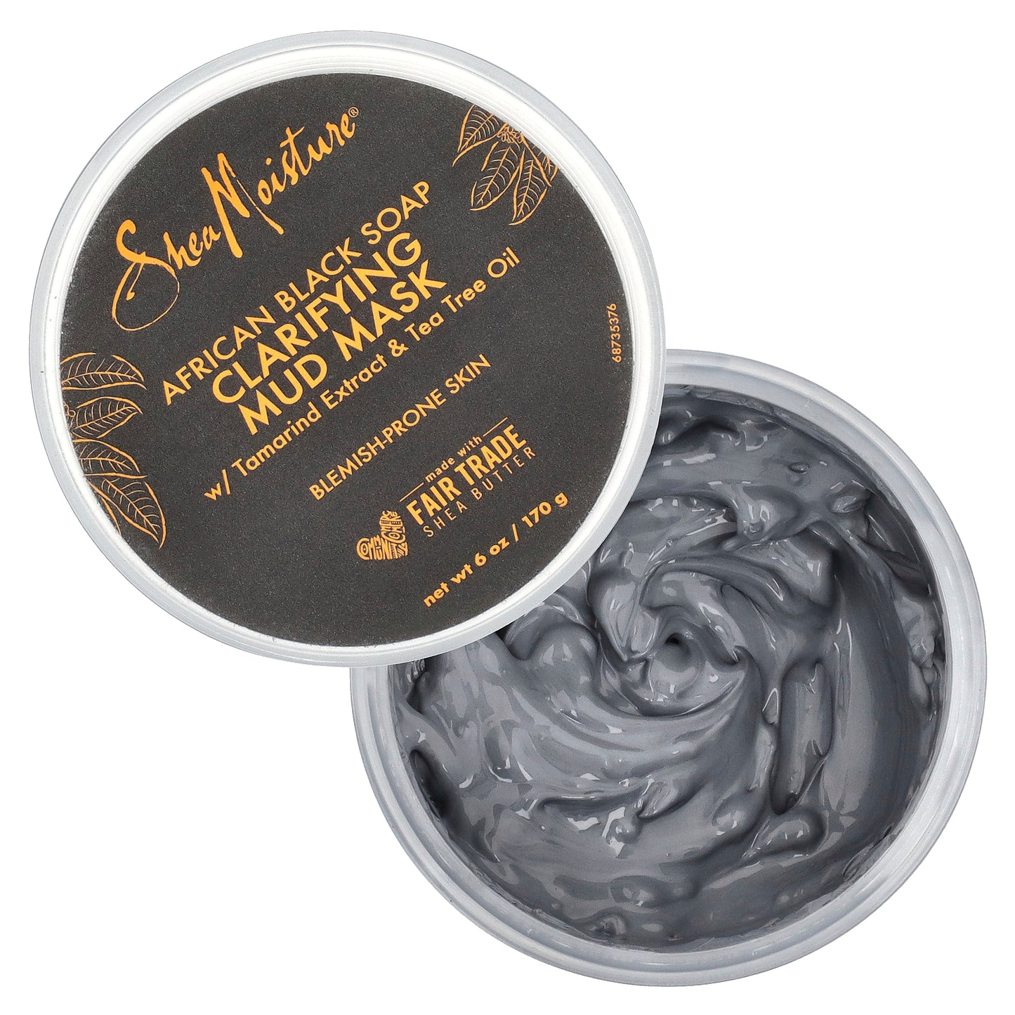 SheaMoisture, Clarifying Mud Beauty Mask, African Black Soap With Tamarind Extract & Tea Tree Oil , 6 oz (170 g)