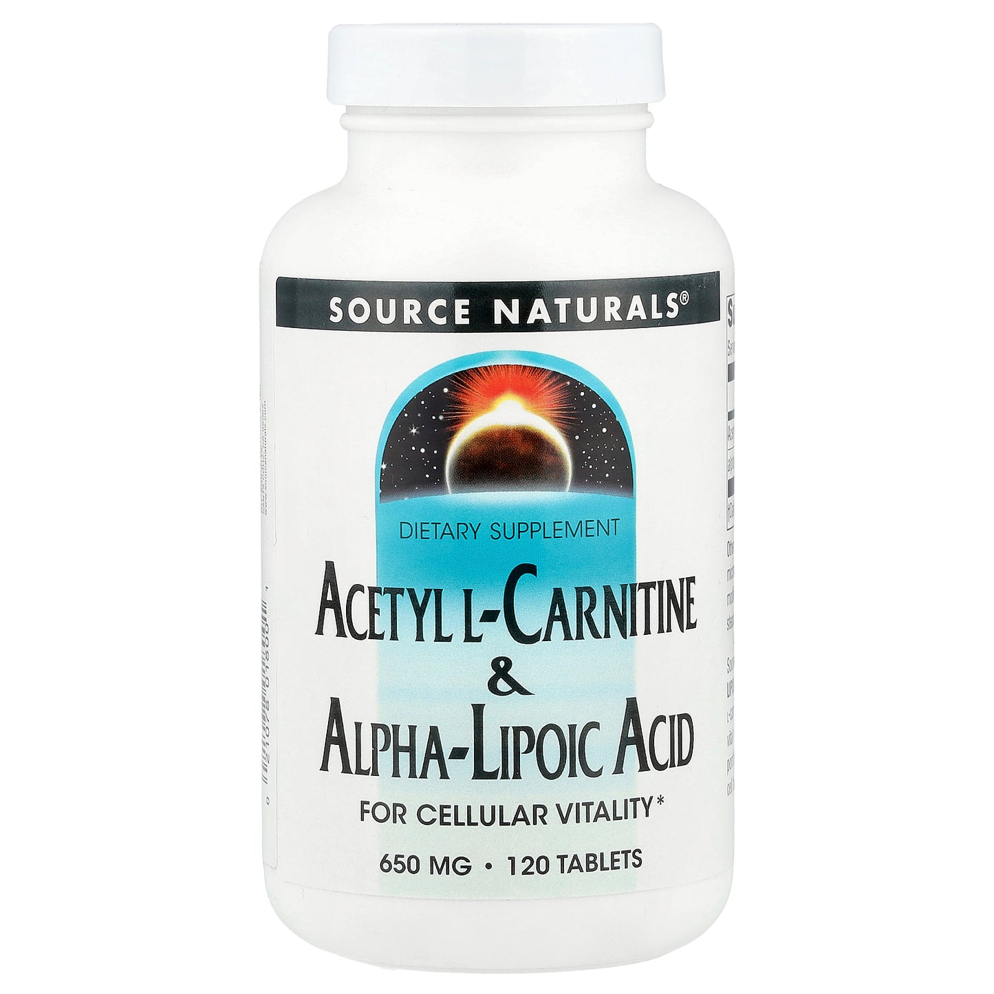 Source Naturals, Acetyl L-Carnitine & Alpha-Lipoic Acid, 120 Tablets