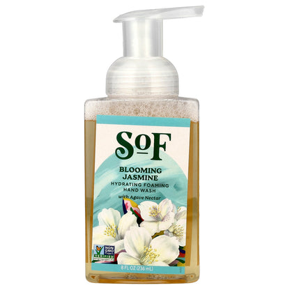 SoF, Hydrating Foaming Hand Wash with Agave Nectar, Blooming Jasmine, 8 fl oz (236 ml)