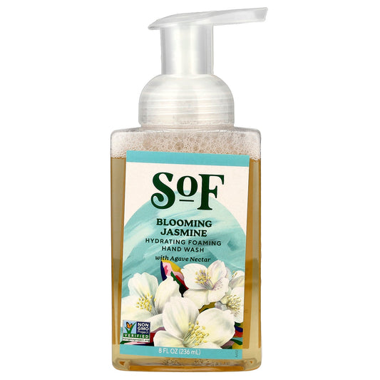 SoF, Hydrating Foaming Hand Wash with Agave Nectar, Blooming Jasmine, 8 fl oz (236 ml)