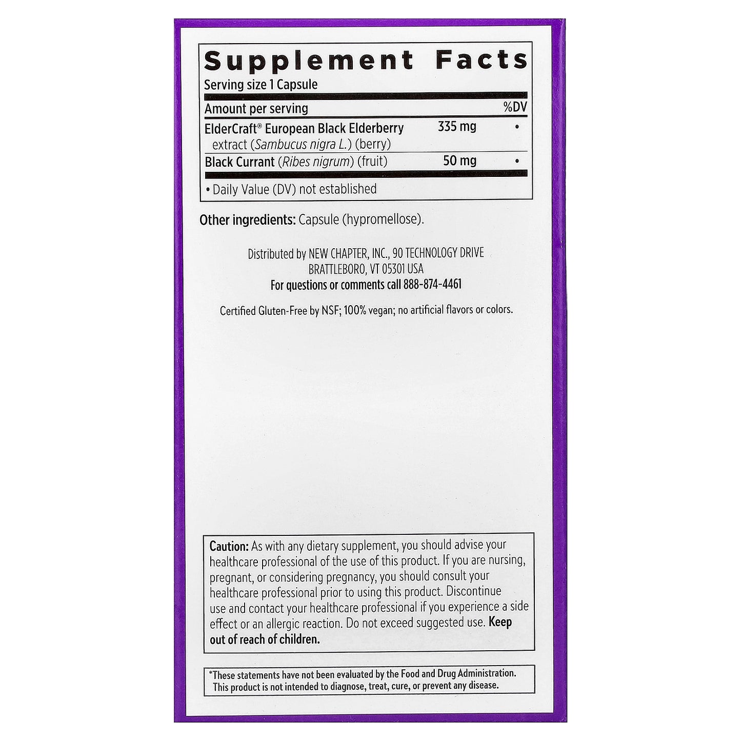 New Chapter, Elderberry Force™, 60 Vegan Capsules