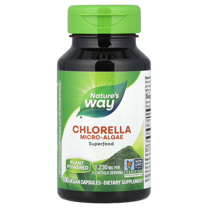 Nature's Way, Chlorella, Micro-Algae, 1,230 mg, 100 Vegan Capsules (410 mg per Capsule)