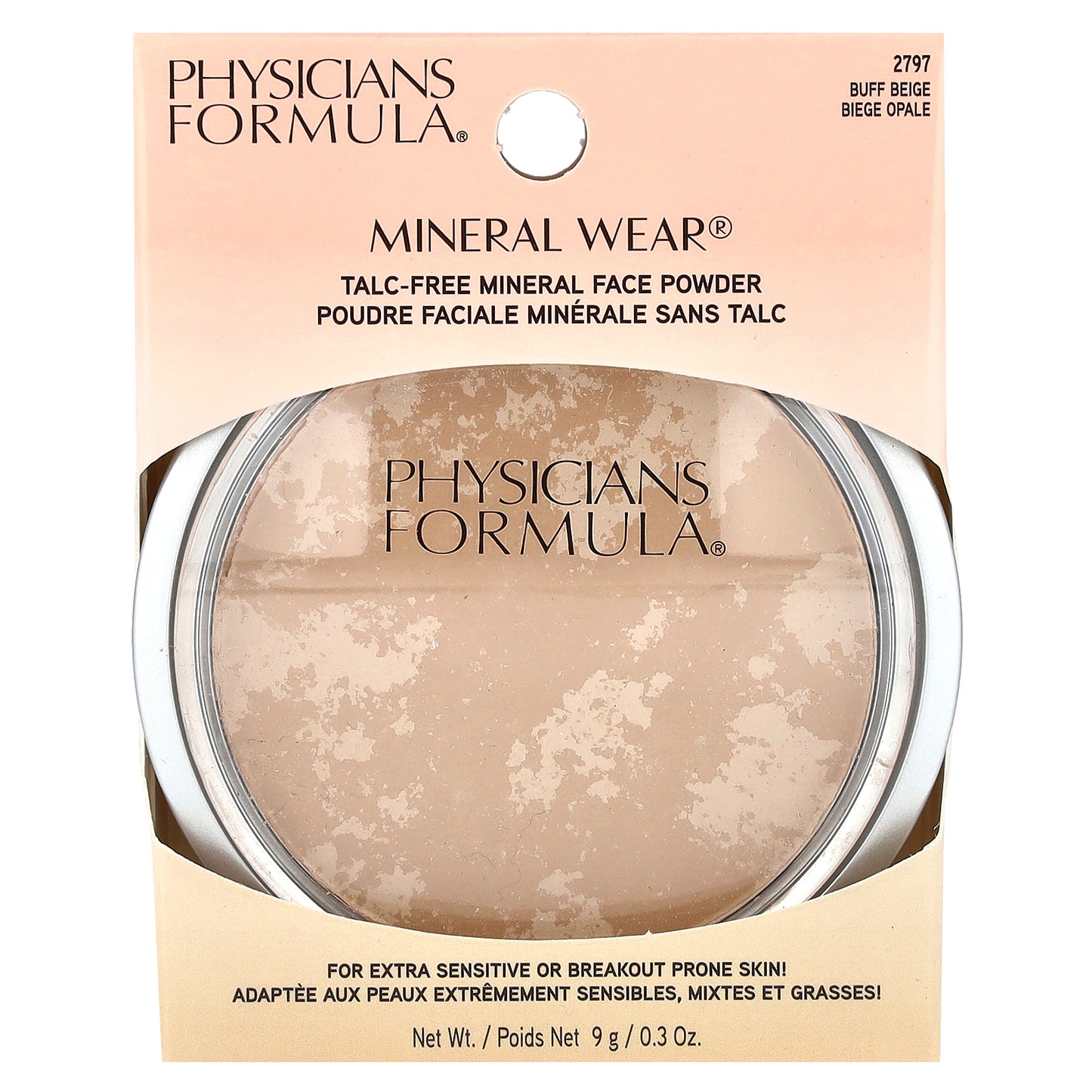 Physicians Formula, Mineral Wear®, Talc-Free Mineral Face Powder, 2797 Buff Beige, 0.3 oz (9 g)