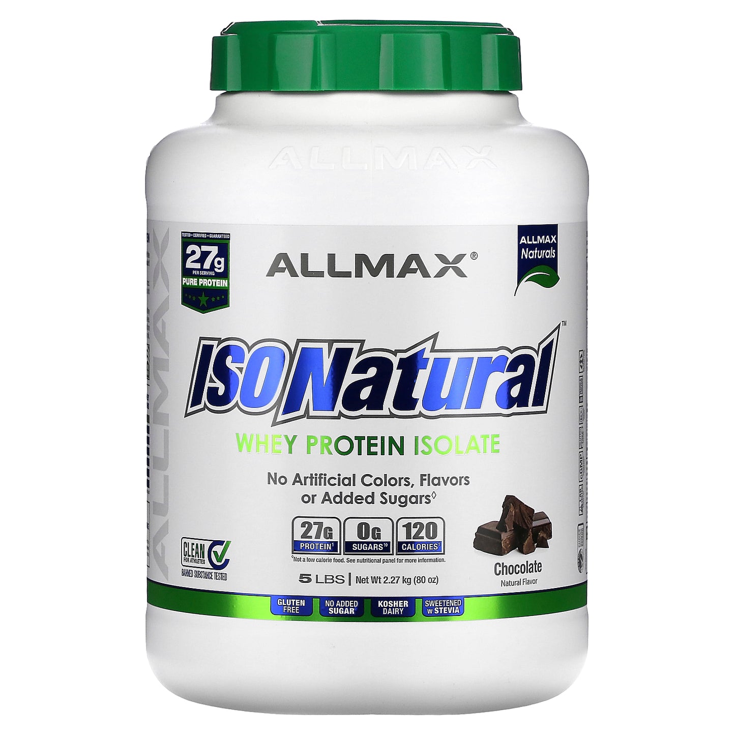 ALLMAX, ISONatural™, Whey Protein Isolate, Chocolate, 5 lbs (2.27 kg)