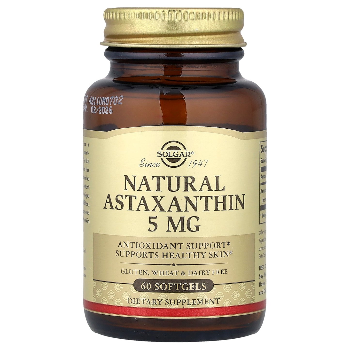 Solgar, Natural Astaxanthin, 5 mg, 60 Softgels