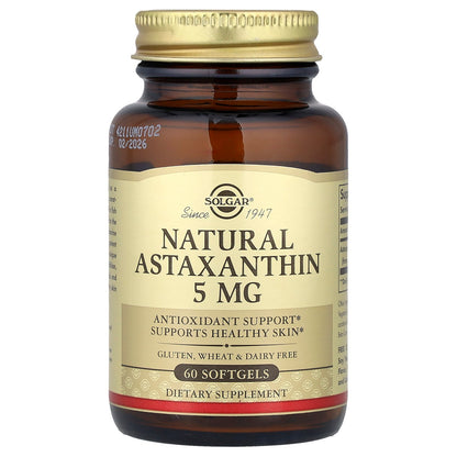 Solgar, Natural Astaxanthin, 5 mg, 60 Softgels