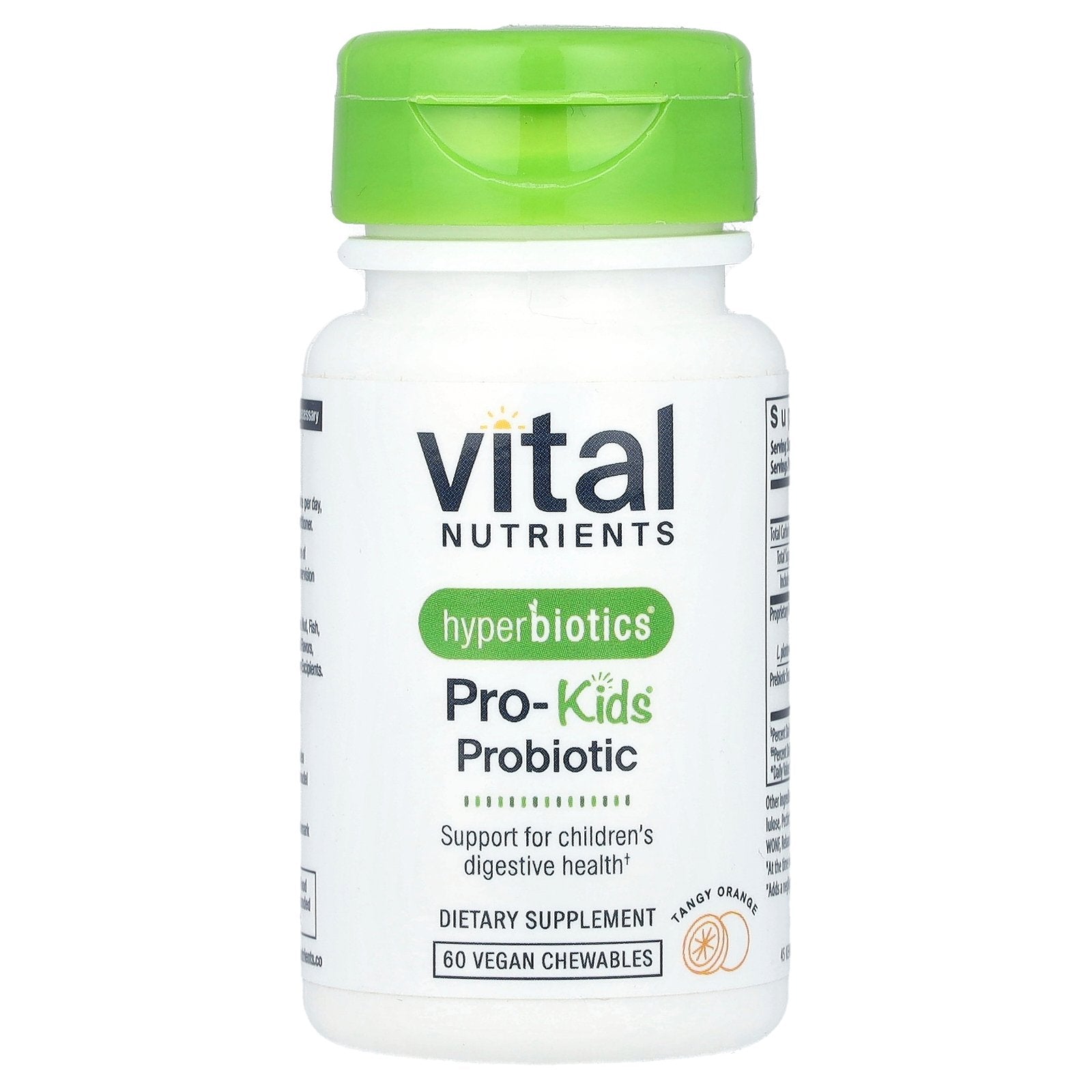 Vital Nutrients, Hyperbiotics®, Pro-Kids® Probiotic, Tangy Orange, 60 Vegan Chewables