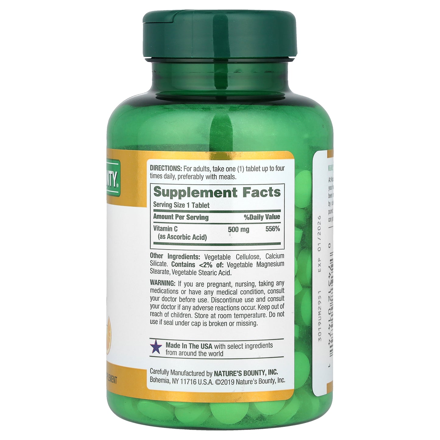 Nature's Bounty, Vitamin C, 500 mg, 250 Tablets