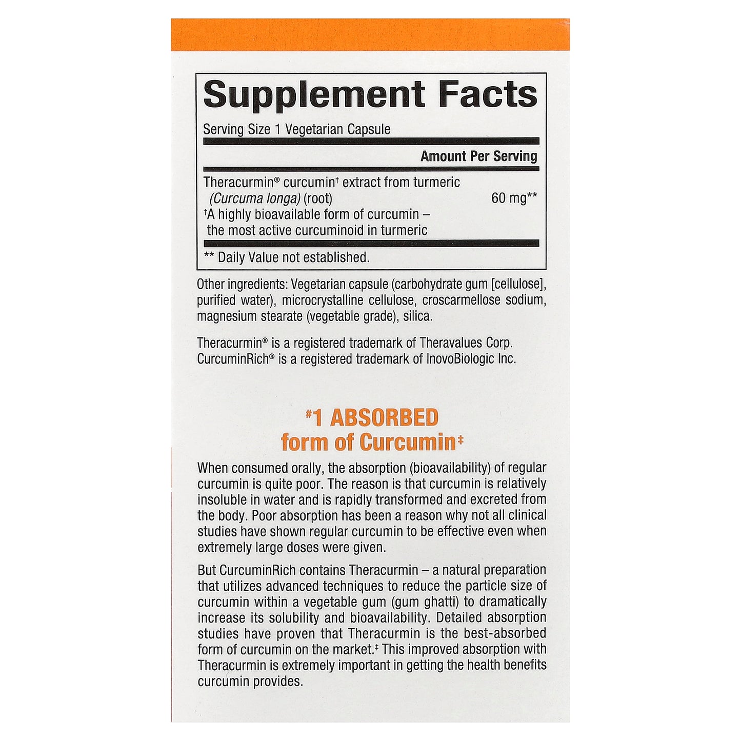 Natural Factors, Theracurmin®, 60 mg, 30 Vegetarian Capsules