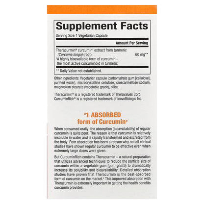 Natural Factors, Theracurmin®, 60 mg, 30 Vegetarian Capsules