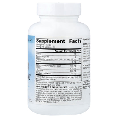 Source Naturals, Serene Science®, Theanine Serene® With Magnesium, 60 Tablets