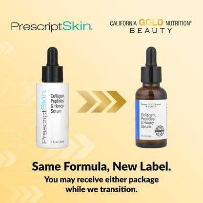 California Gold Nutrition, Collagen, Peptides, and Honey Serum, 1 fl oz (30 ml)